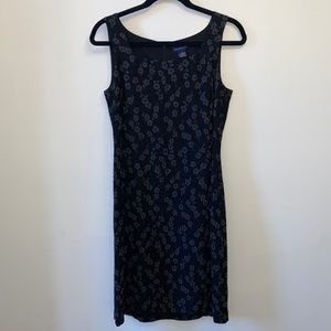 ann taylor A-line dress Gray with lighter gray flowers